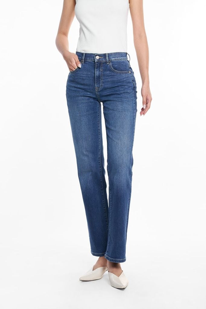 Quần Jean Thời Trang Basic Nữ Ống Suông Ninomaxx 2508022