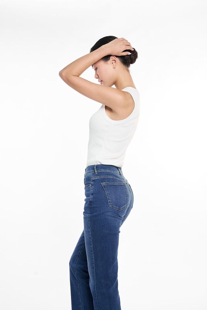 Quần Jean Thời Trang Basic Nữ Ống Suông Ninomaxx 2508022