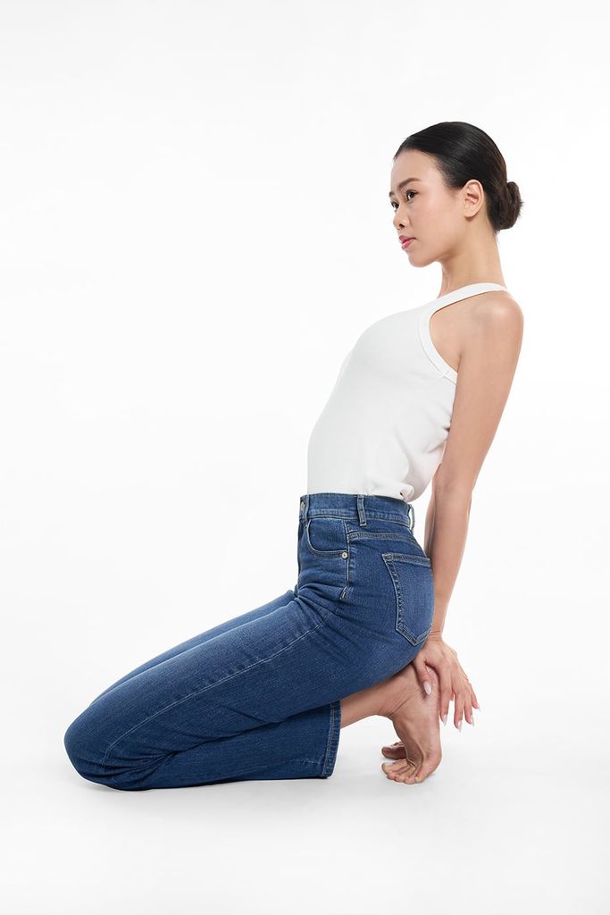 Quần Jean Thời Trang Basic Nữ Ống Suông Ninomaxx 2508022