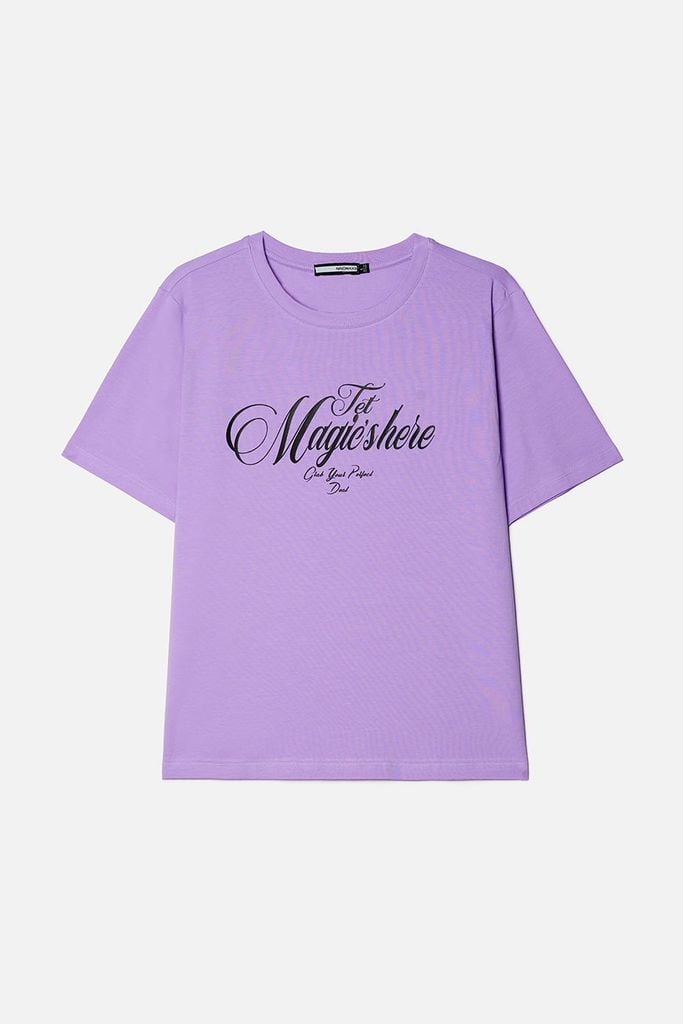Áo Thun Nữ Graphic Thời Trang Màu Tím Ninomaxx 2509022
