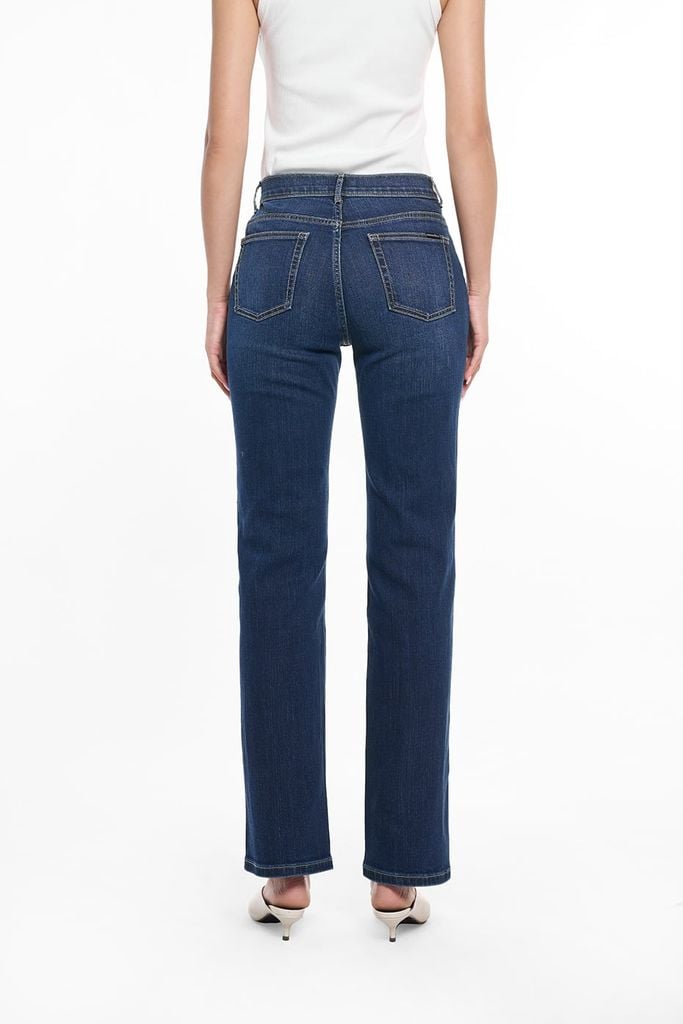 Quần Jean Nữ Xanh Đậm Ống Đứng Dáng Suông Ninomaxx 2510030