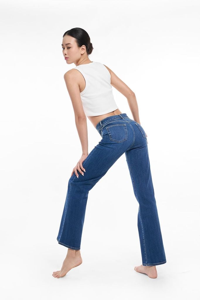 Quần Jean Nữ Ống Rộng Dáng Suông Ninomaxx 2510031