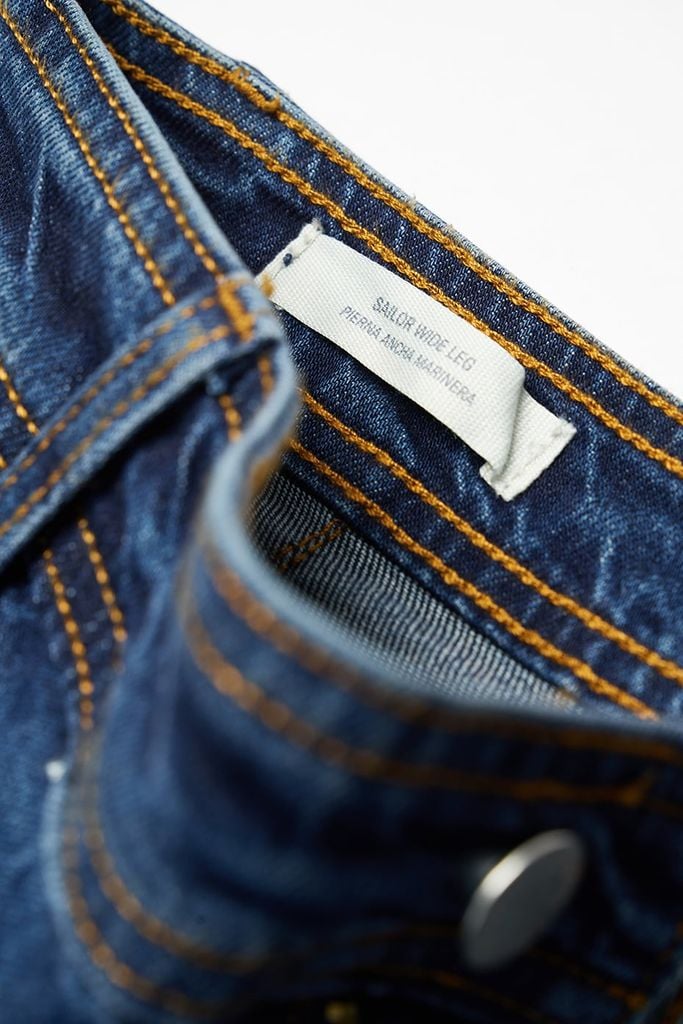 Quần Jean Nữ Ống Suông Rộng Màu Xanh Ninomaxx 2601002