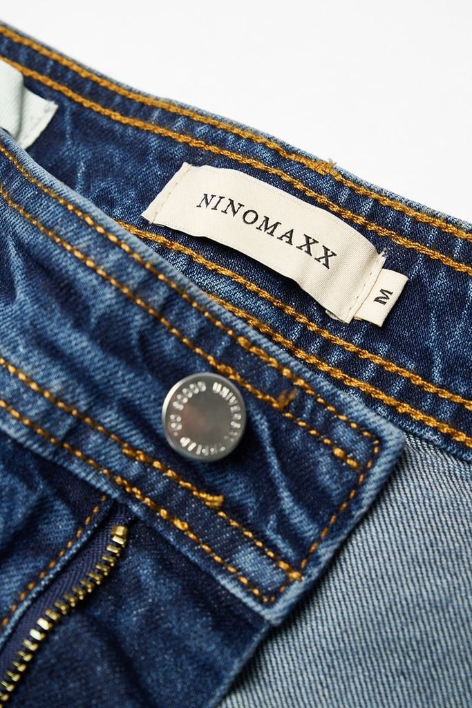 Quần Jean Nữ Ống Suông Rộng Màu Xanh Ninomaxx 2601002