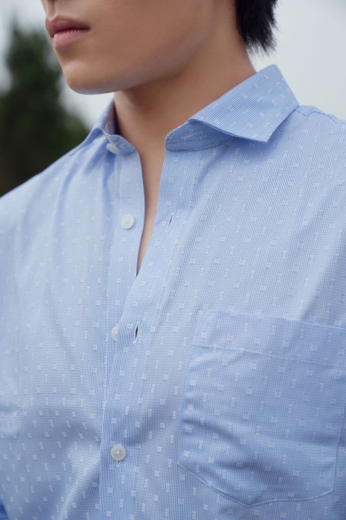 Áo Sơ Mi Nam Tay Dài Họa Tiết Sọc Ninomaxx 2208047