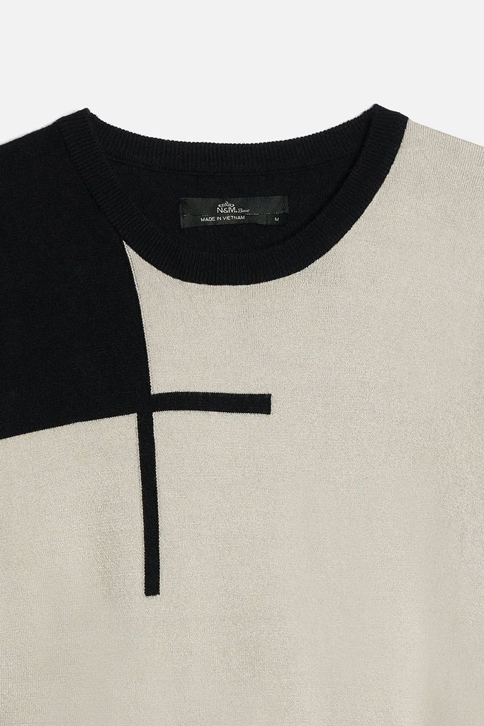 Áo Sweater thun dệt kim nam Ninomaxx 1804017