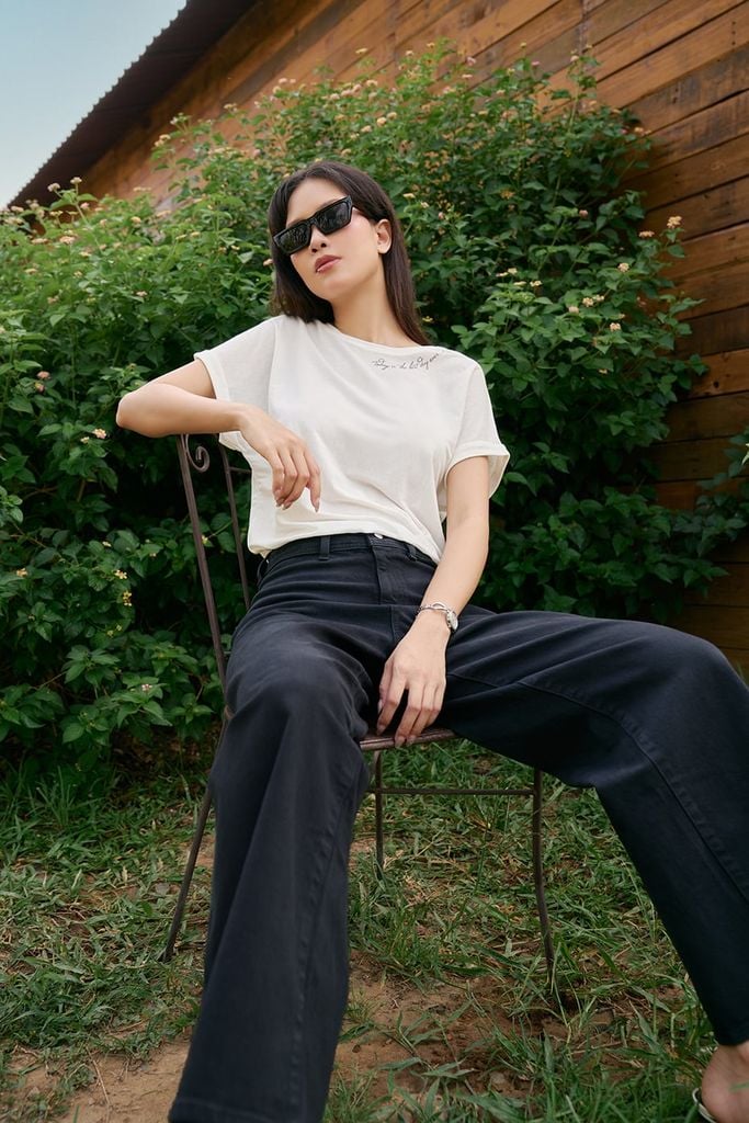 Quần Jean Nữ Ninomaxx Form Wide-Leg RAWCORE DENIM Chất Vải Dày Cứng Giữ Form 2601003