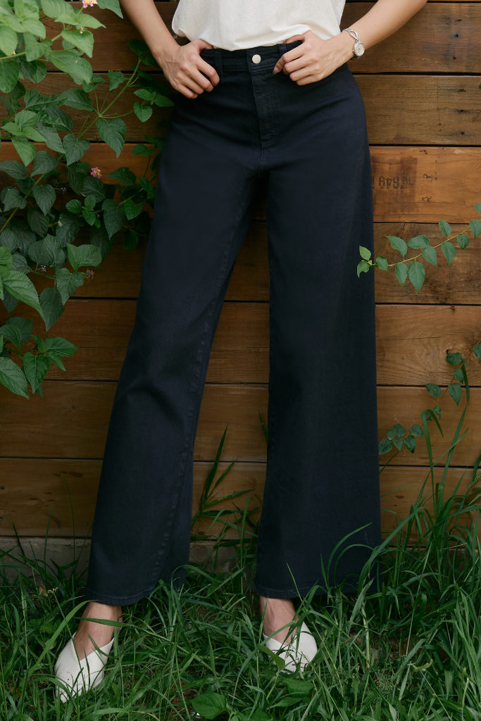 Quần Jean Nữ Ninomaxx Form Wide-Leg RAWCORE DENIM Chất Vải Dày Cứng Giữ Form 2601003