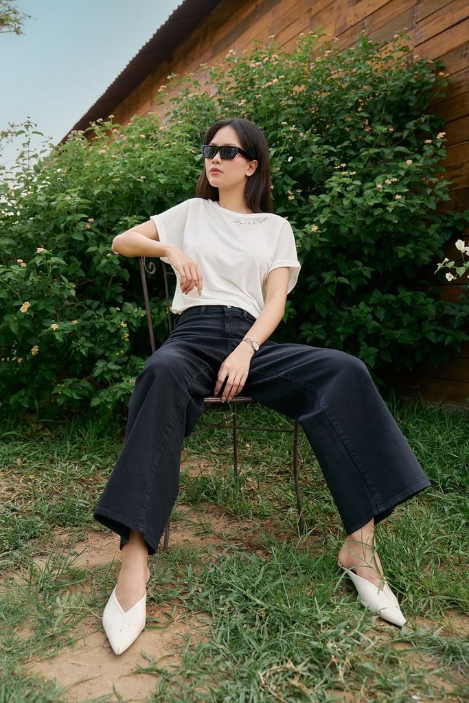 Quần Jean Nữ Ninomaxx Form Wide-Leg RAWCORE DENIM Chất Vải Dày Cứng Giữ Form 2601003