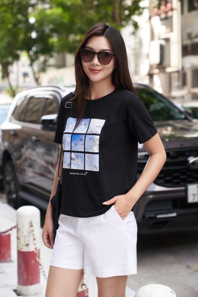 Áo Thun Graphic Tay Ngắn Nữ Ninomaxx 2503007