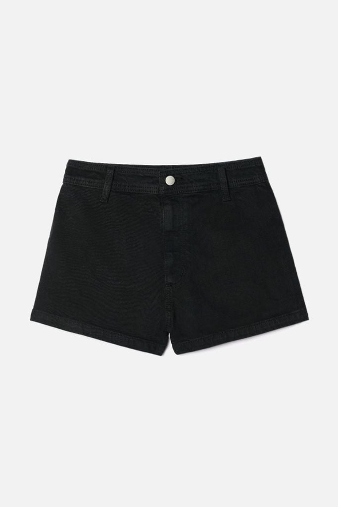 Quần Jean Short Nữ Lưng Cao Chữ A Tôn Dáng Không Đường May Ninomaxx 2601001