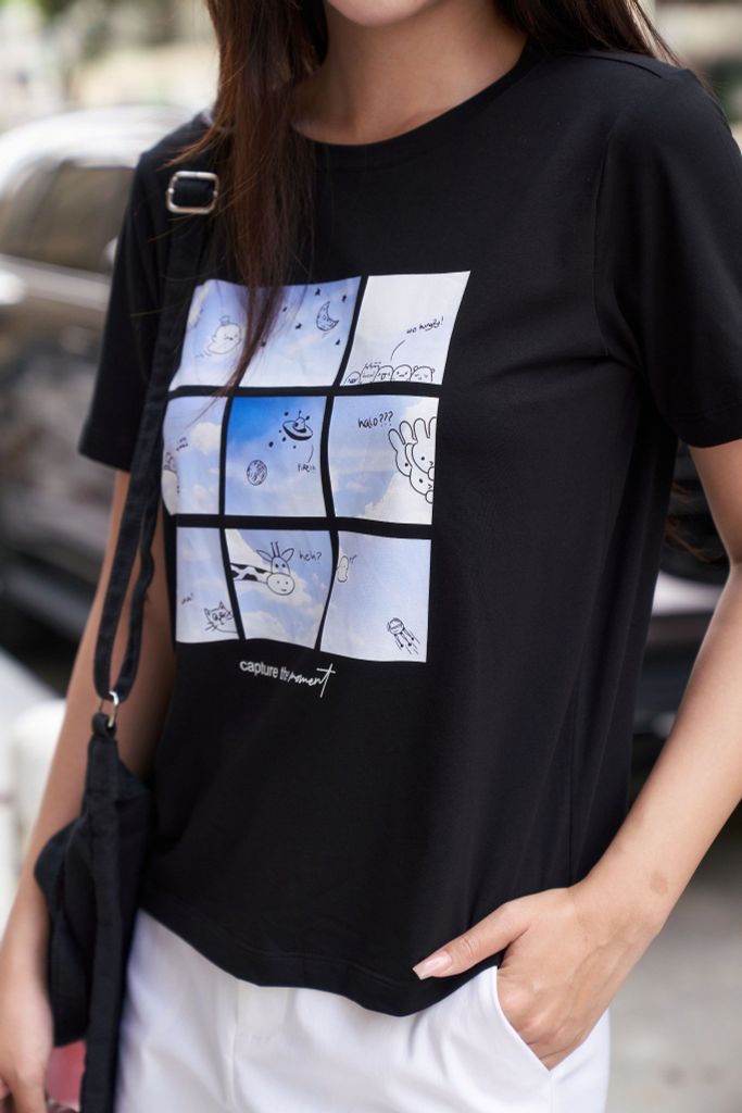 Áo Thun Graphic Tay Ngắn Nữ Ninomaxx 2503007