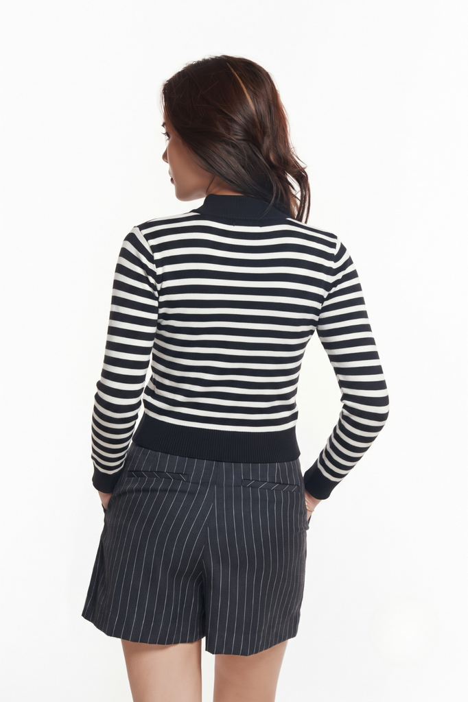 [Size S M] Áo Thun Dệt Kim Nữ Ninomaxx 1804152