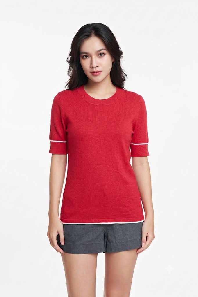 [Size S] Áo sweater Basic Nữ tay ngắn N&M 1804146