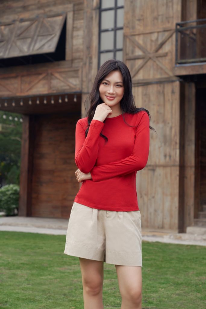 Áo Thun Basic Nữ Tay Dài Ninomaxx 2510001