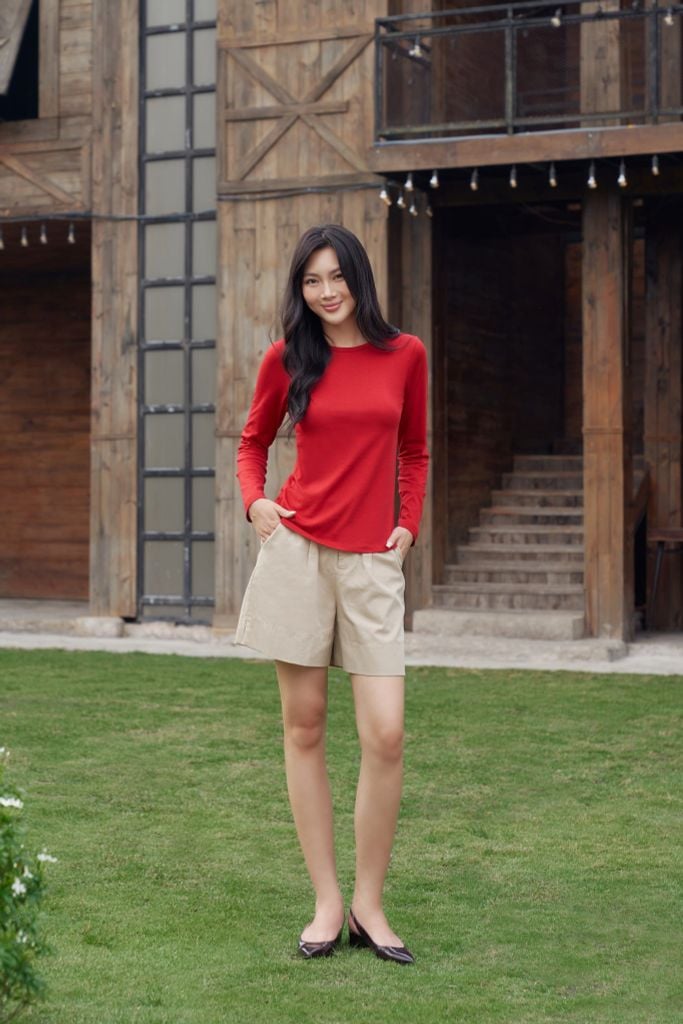 Áo Thun Basic Nữ Tay Dài Ninomaxx 2510001