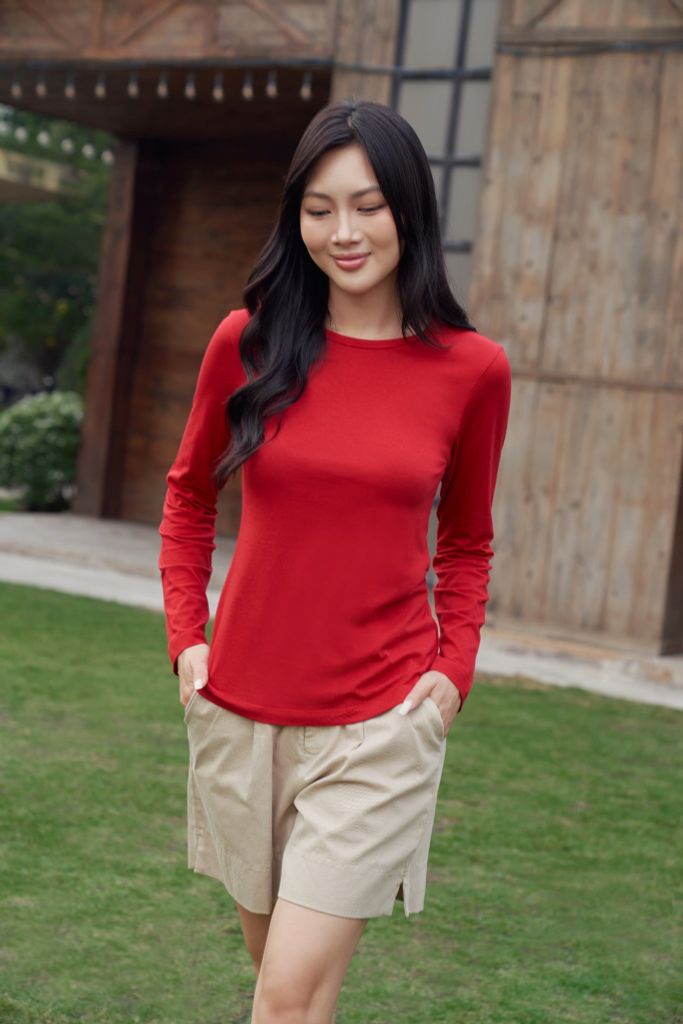 Áo Thun Basic Nữ Tay Dài Ninomaxx 2510001