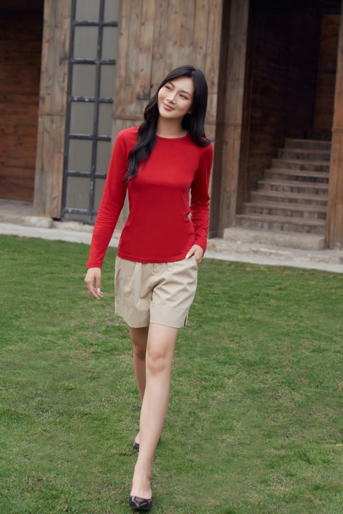 Áo Thun Basic Nữ Tay Dài Ninomaxx 2510001