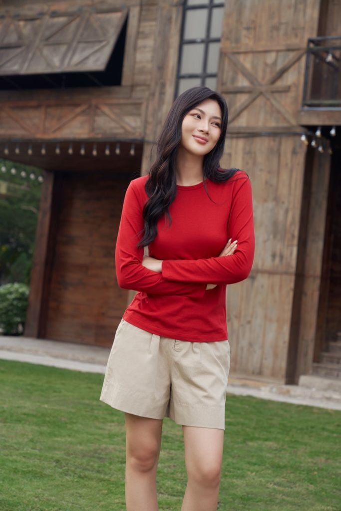 Áo Thun Basic Nữ Tay Dài Ninomaxx 2510001