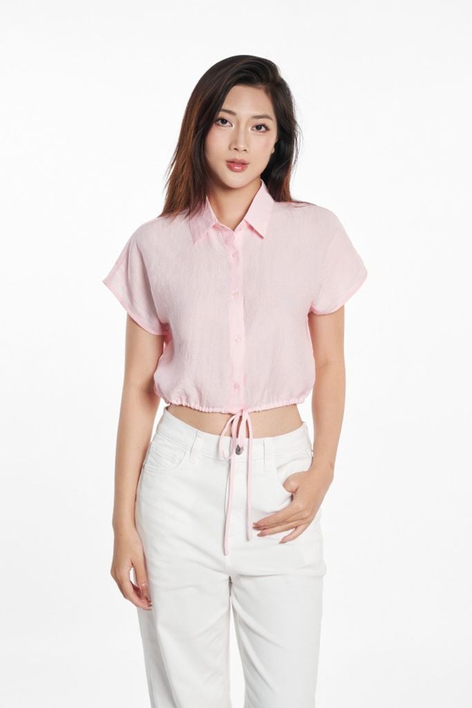 Áo Sơ Mi Thời Trang Nữ Tay Ngắn Ninomaxx 2502003