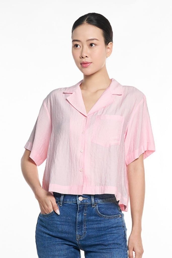 Áo Sơ Mi Thời Trang Nữ Tay Ngắn Ninomaxx 2505019