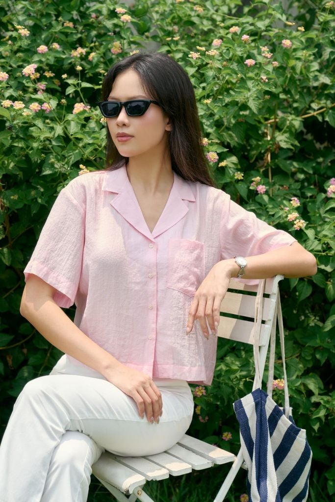 Áo Sơ Mi Thời Trang Nữ Tay Ngắn Ninomaxx 2505019