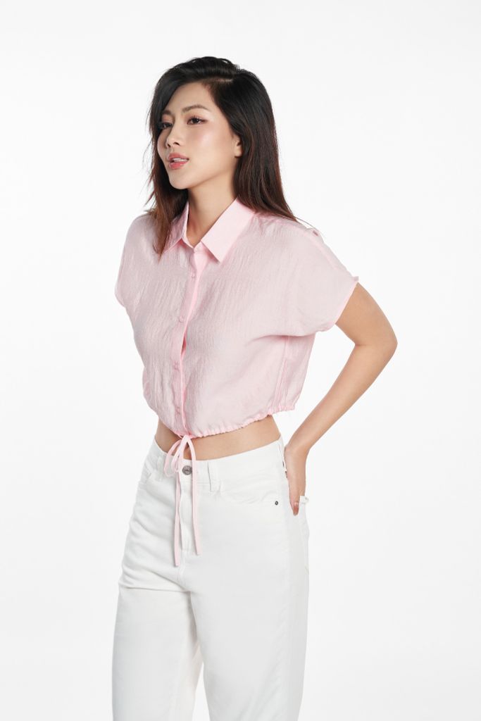 Áo Sơ Mi Thời Trang Nữ Tay Ngắn Ninomaxx 2502003