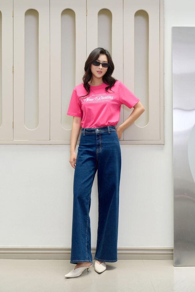 Áo Thun Nữ Graphic Thời Trang Màu Hồng Ninomaxx 2509020