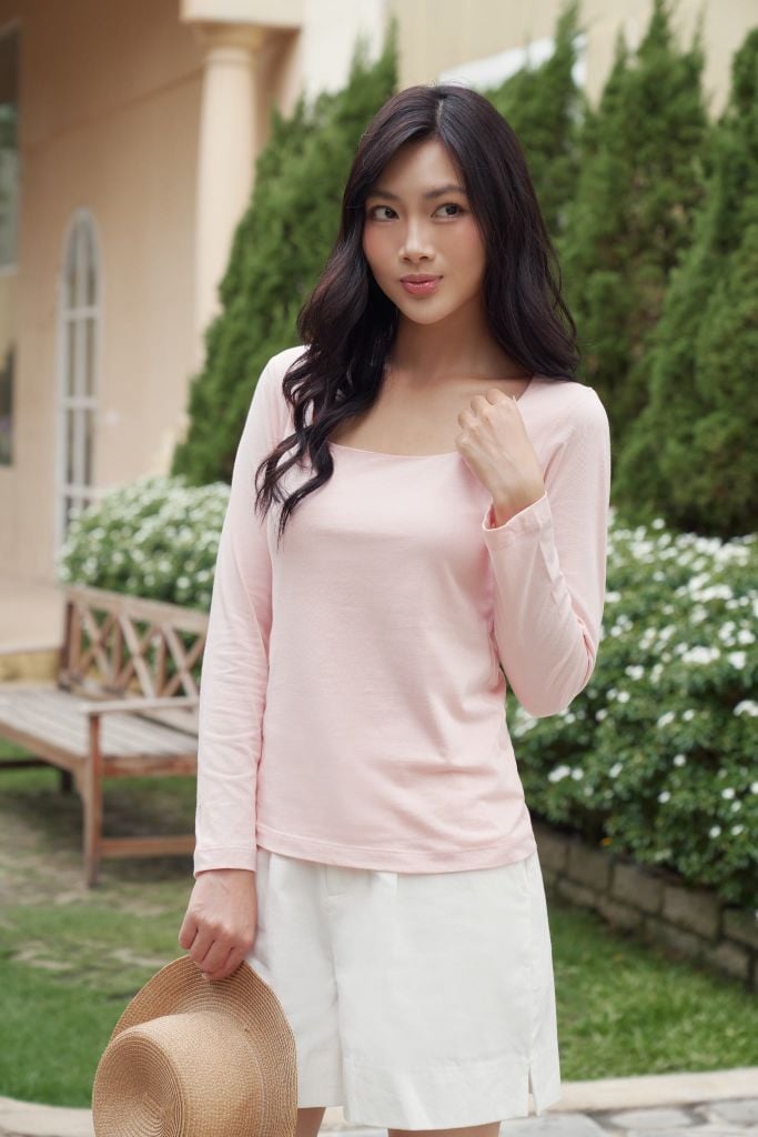 Áo Thun Basic Nữ Tay Dài Ninomaxx 2510002