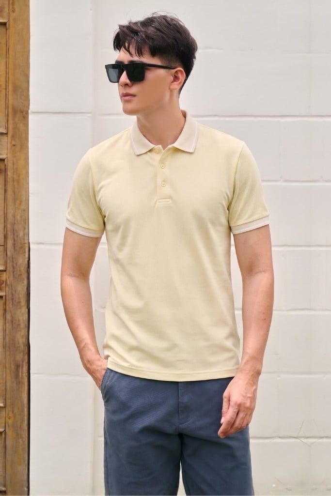Áo Polo Nam Premium Ninomaxx Form Travel Fit FLEXCOTTON Siêu Thoáng Mát Co Giãn Tốt 2510010