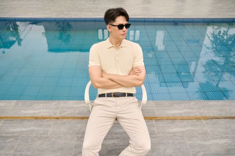 Áo Polo Nam Premium Ninomaxx Form Travel Fit FLEXCOTTON Siêu Thoáng Mát Co Giãn Tốt 2510010