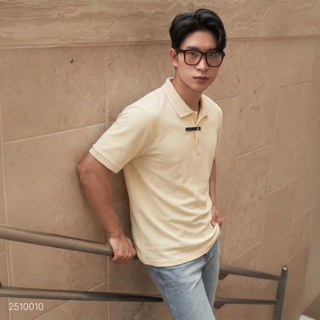 Áo Polo Nam Premium Ninomaxx Form Travel Fit AEROSOFT Siêu Thoáng Mát Co Giãn Tốt 2510010