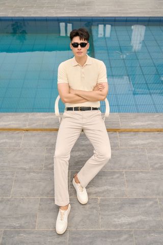 Áo Polo Nam Premium Ninomaxx Form Travel Fit FLEXCOTTON Siêu Thoáng Mát Co Giãn Tốt 2510010