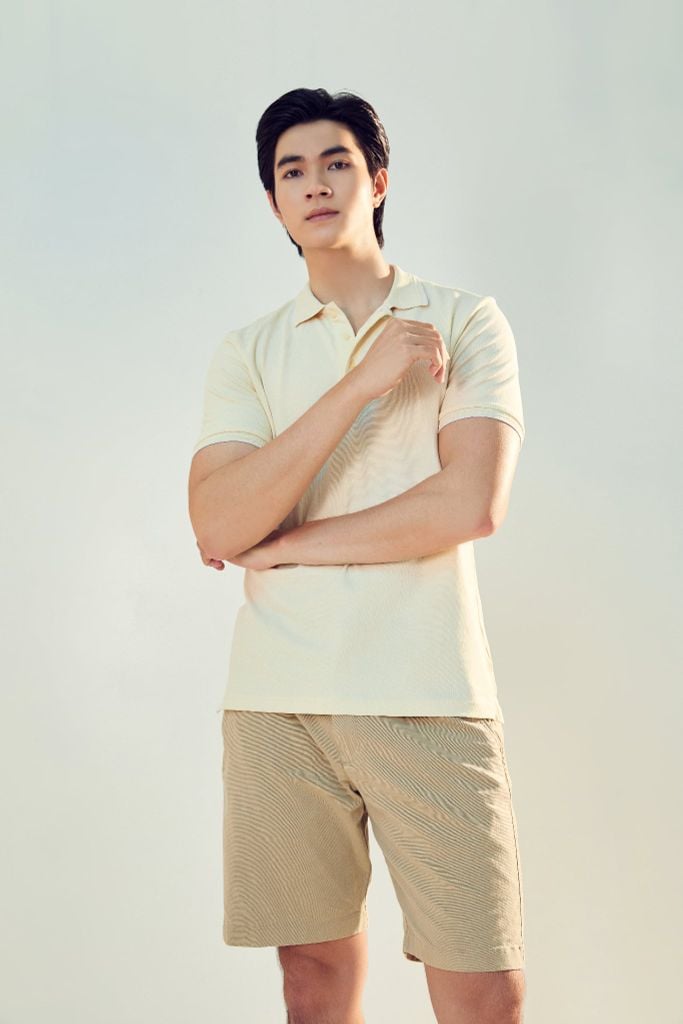 Áo Polo Nam Premium Form Travel Fit FLEXCOTTON Màu Kem Be Thoáng Mát Co Giãn Tốt Ninomaxx 2510010