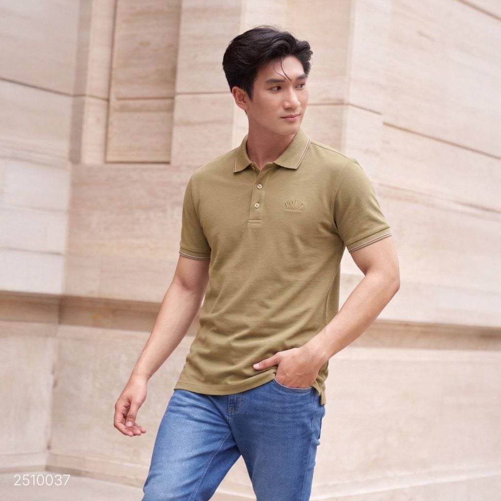 Áo Polo Nam Premium Ninomaxx Form Travel Fit AEROSOFT Siêu Thoáng Mát Co Giãn Tốt 2510037