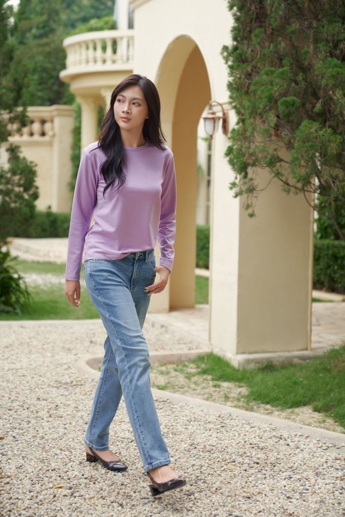 Áo Thun Basic Nữ Tay Dài Ninomaxx 2510003