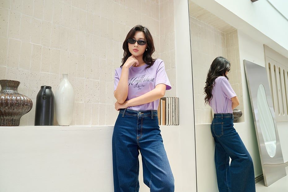 Áo Thun Nữ Graphic Thời Trang Màu Tím Ninomaxx 2509022