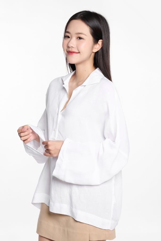[Size S] Áo Sơ Mi Nữ Thời Trang Tay Dài Ninomaxx 2408004