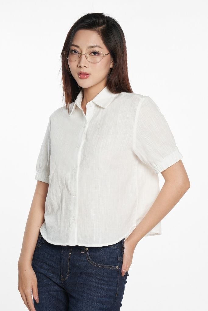 Áo Sơ Mi Thời Trang Nữ Tay Ngắn Ninomaxx 2502001