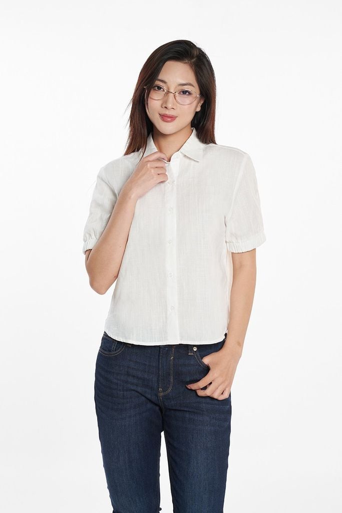 Áo Sơ Mi Thời Trang Nữ Tay Ngắn Ninomaxx 2502001