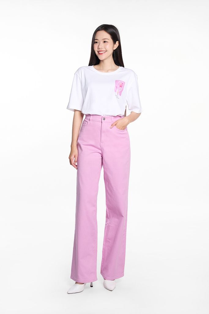 Áo Thun Graphic Tay Ngắn Nữ Ninomaxx 2503010