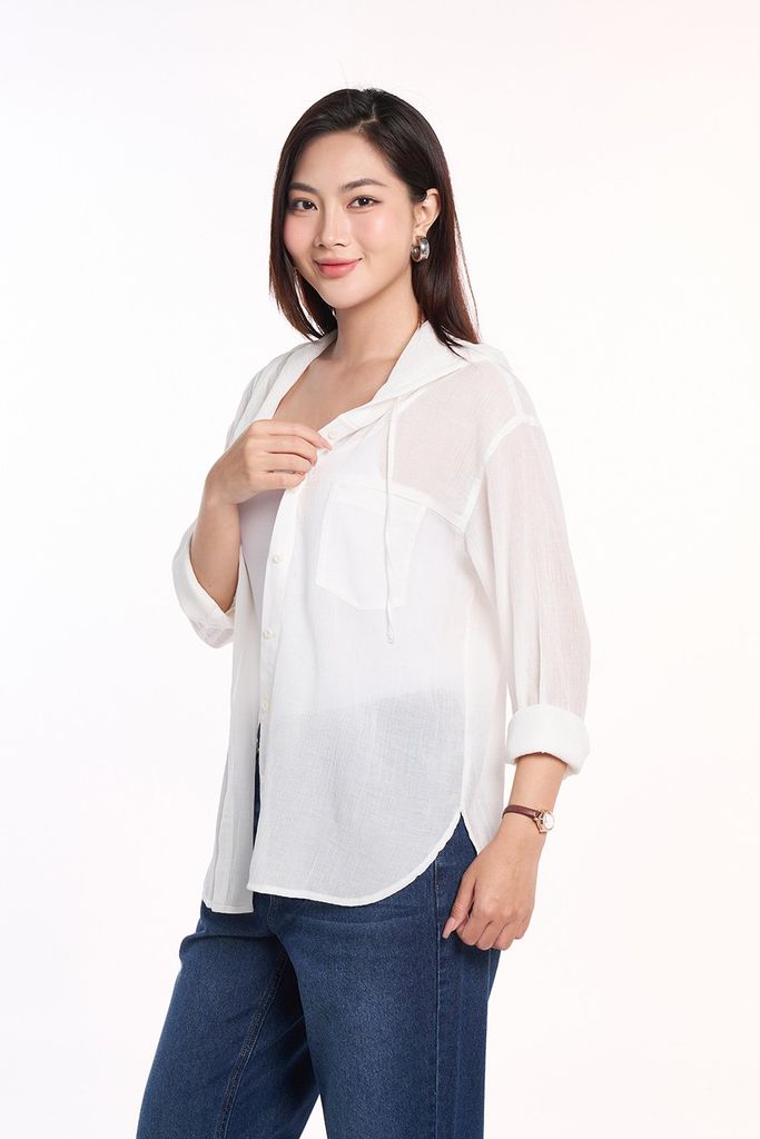 Áo Sơ Mi Thời Trang Nữ Tay Dài Ninomaxx 2409013