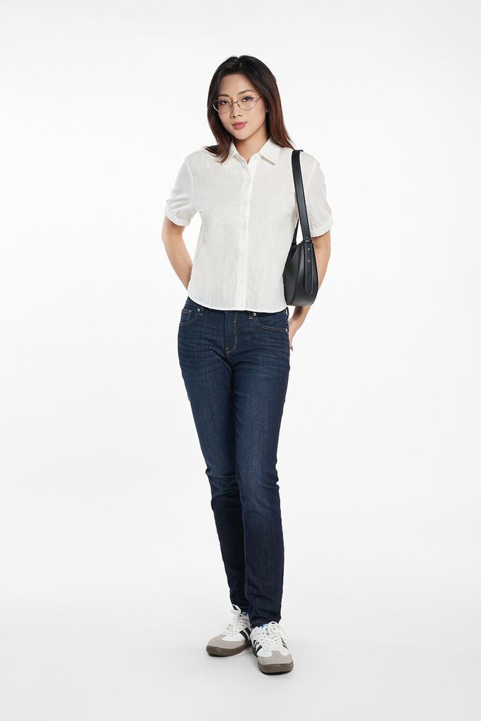 Áo Sơ Mi Thời Trang Nữ Tay Ngắn Ninomaxx 2502001