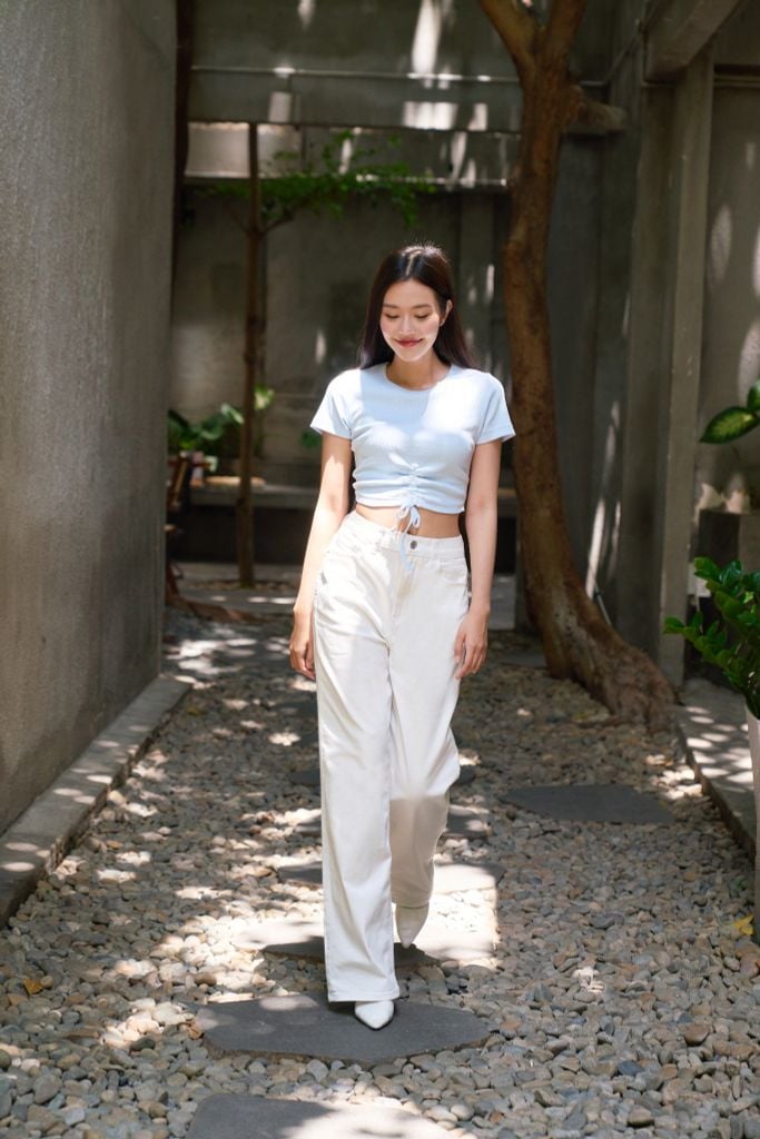 Quần Kaki Nữ Thời Trang Ống Suông Ninomaxx 2208028