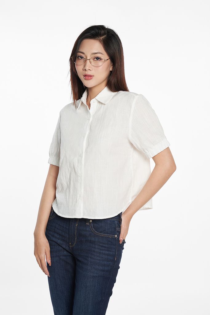 Áo Sơ Mi Thời Trang Nữ Tay Ngắn Ninomaxx 2502001