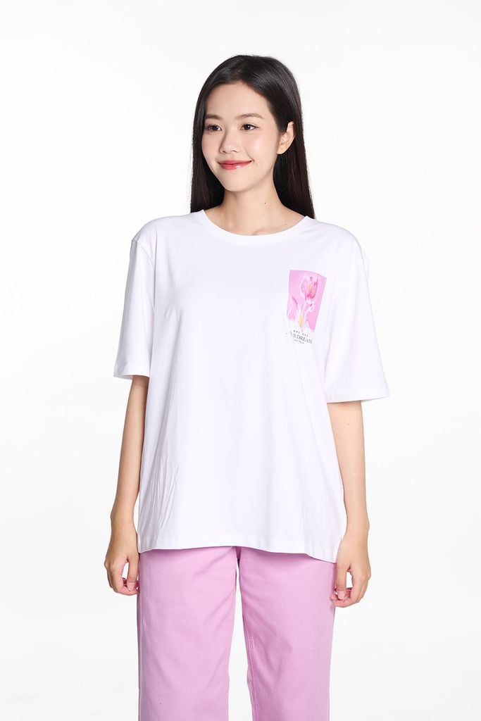 Áo Thun Graphic Tay Ngắn Nữ Ninomaxx 2503010