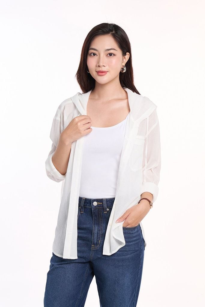 Áo Sơ Mi Thời Trang Nữ Tay Dài Ninomaxx 2409013