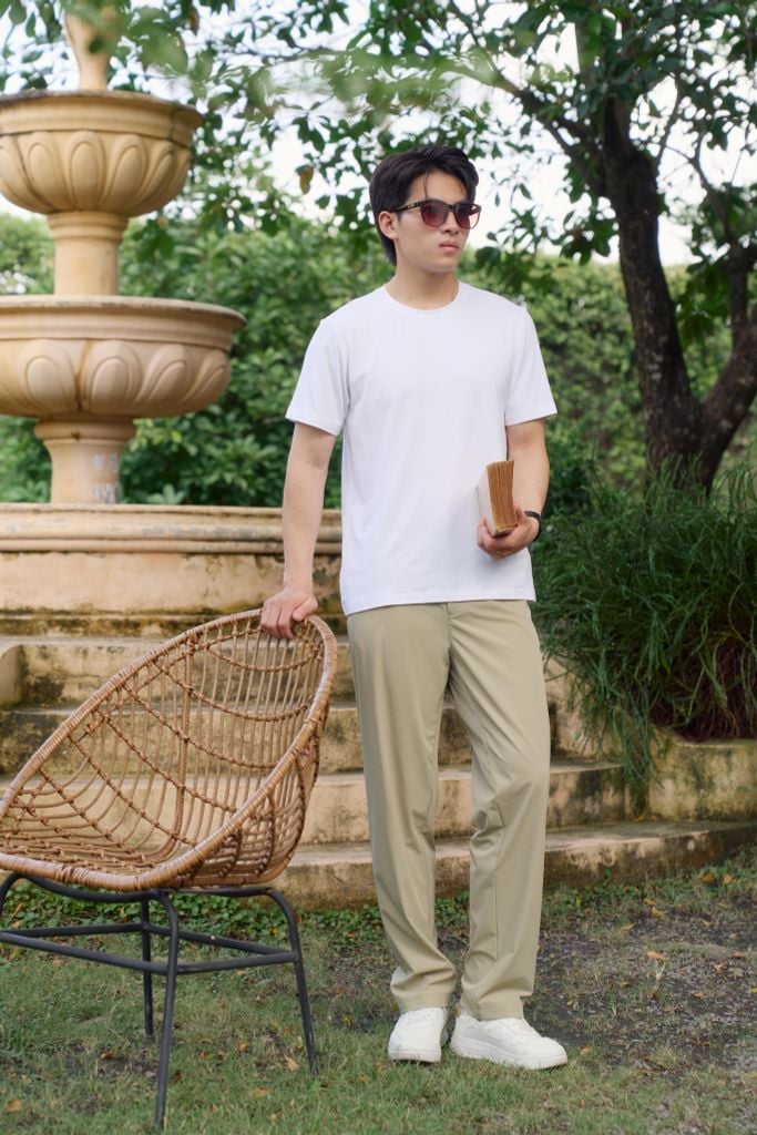 Áo Thun Basic Tay Ngắn Nam Ninomaxx 2412011