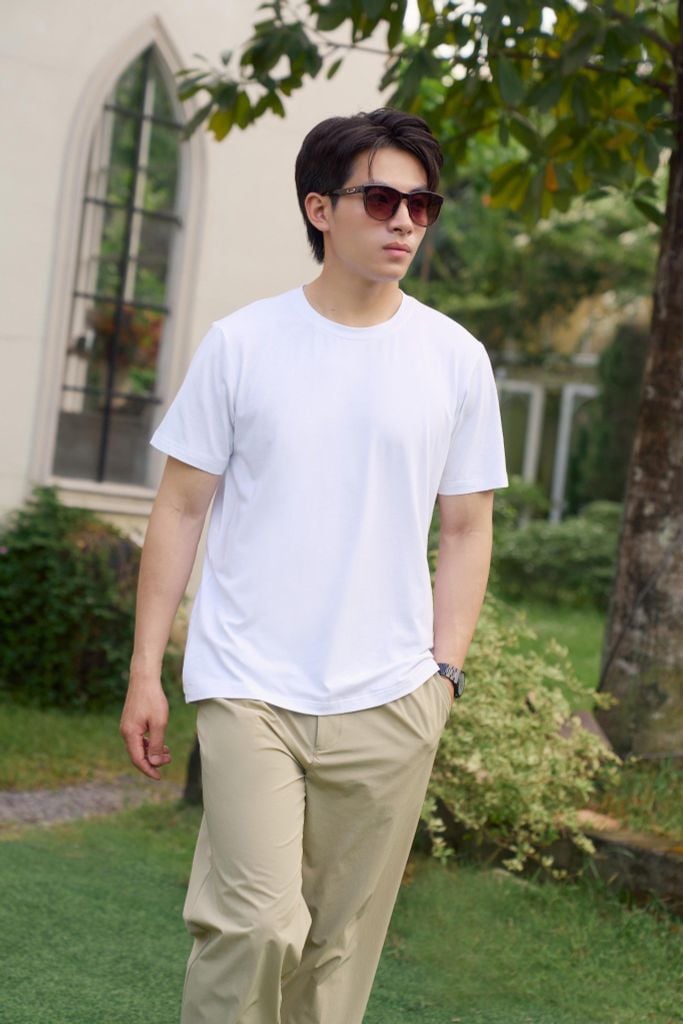 Áo Thun Basic Tay Ngắn Nam Ninomaxx 2412011