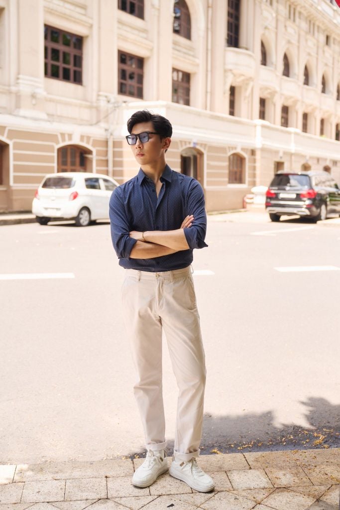 Áo Sơ Mi In Họa Tiết Nam Tay Dài N&M 2101043